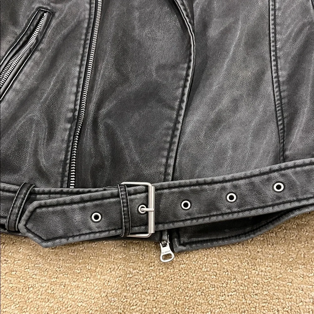 Pull&Bear Dark Gray Biker Jacket for Men - Picture 6 of 8